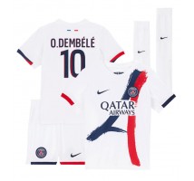 Paris Saint-Germain Ousmane Dembele #10 Koszulka Wyjazdowa dzieci 2024-25 Krótki Rękaw (+ krótkie spodenki)